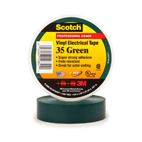 Изолента ПВХ зеленая 19 мм х 20 м Scotch 35 изоляционная лента высшего класса