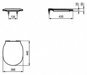 Сиденье Коннект Эйр для унитаза ультра-тонкое с микролифтом, белый Ideal Standard