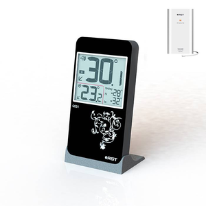 Термометр цифровой с радио датчиком в стиле iPhone настол.уст.черный